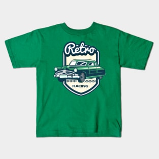 Retro Racing Car Badge Kids T-Shirt